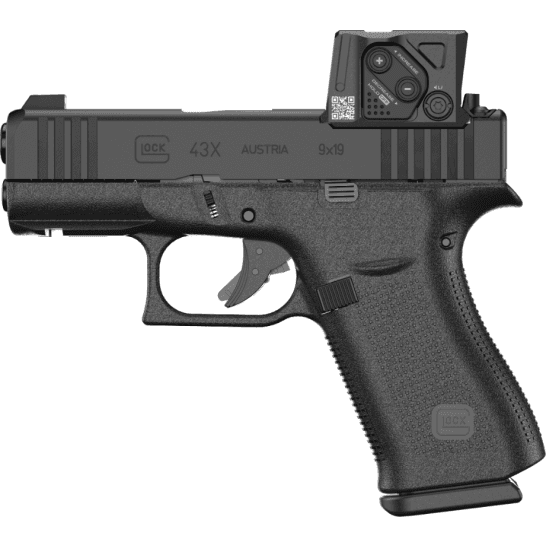 GLOCK G43X 9MM BLK 3.39" MOS8 RAIL